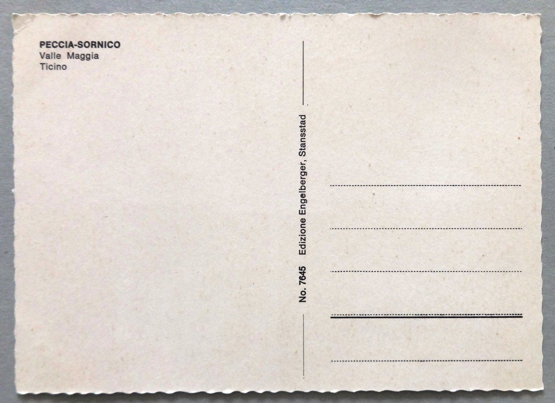 Cartes postales: Peccia-Sornico, Valle Maggia – D'occasion à Fétigny par Billy2miny 1