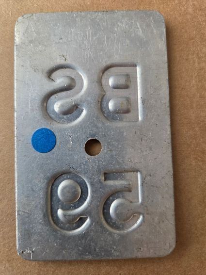 Sachs Ecriteaux: Velonummer BS 59 plaque velo – D'occasion à Schenkon par Uhu007 1