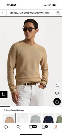 Polo Ralph Laurent knit cotton sweat L new