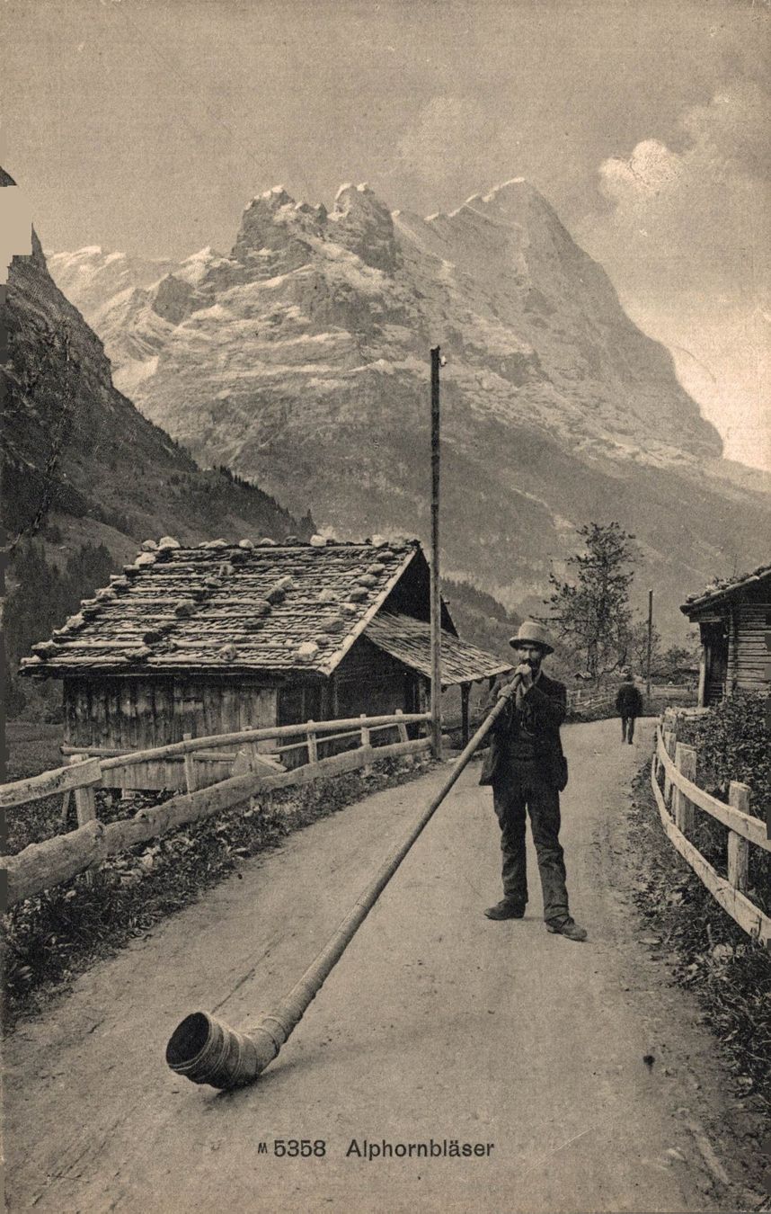 Ansichtskarten: Alphornbläser – Gebraucht aus Bronschhofen von Astore