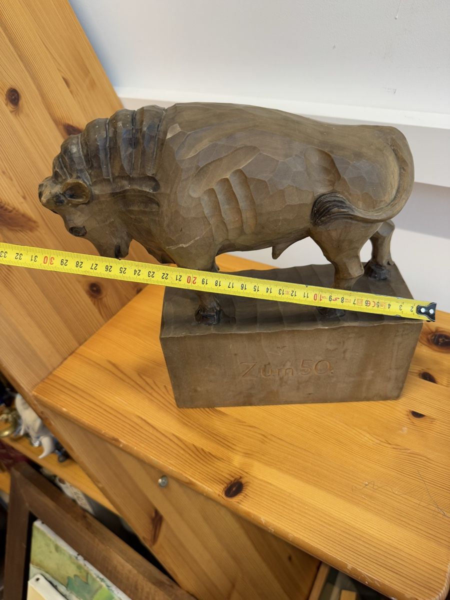 Skulpturen & Statuen: Bison Handgeschnitzte Holzstatue - Bison Zum 50 Geschenke – Gebraucht aus Morges von SevArt 8