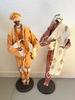 2 Afrikanische Pappmachefiguren Statuen Puppen