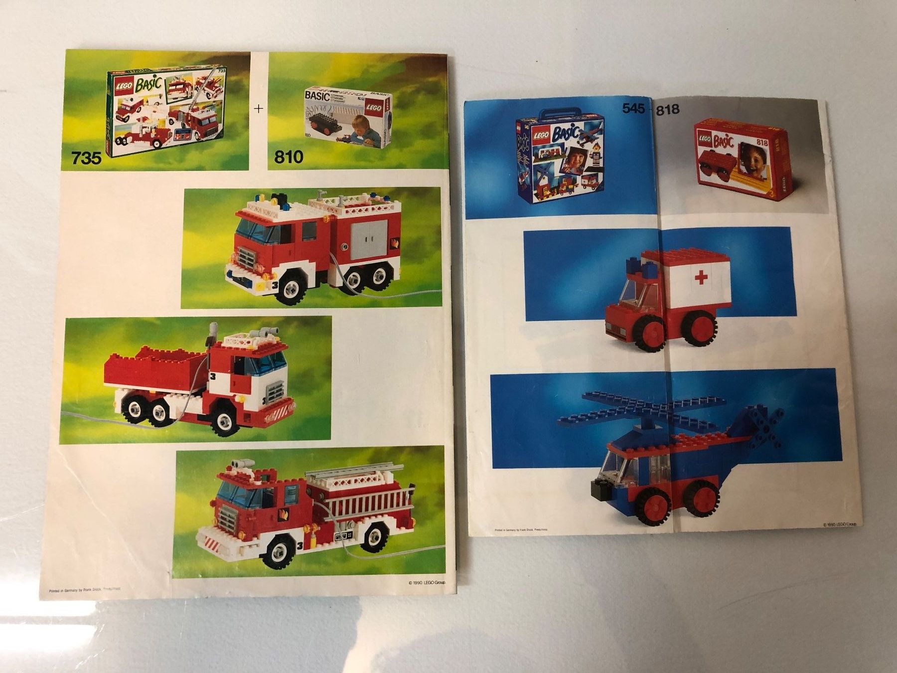 Lego Dokumente: LEGO Basic 545 / 735 Anleitungen 1990 – Gebraucht aus Brunnen von Allerwaren 1