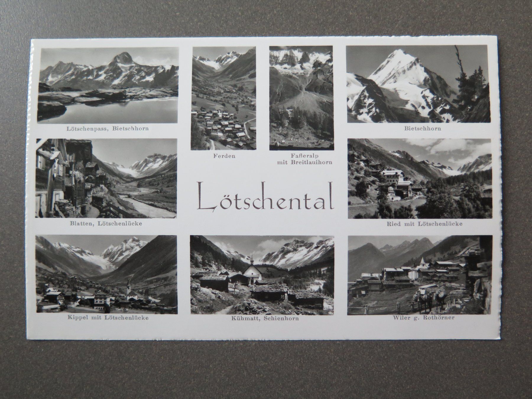 Cartoline postali: LÖTSCHENTAL - 9-BILDRIGE AK – Usato da Wittenbach venduto da lipasal