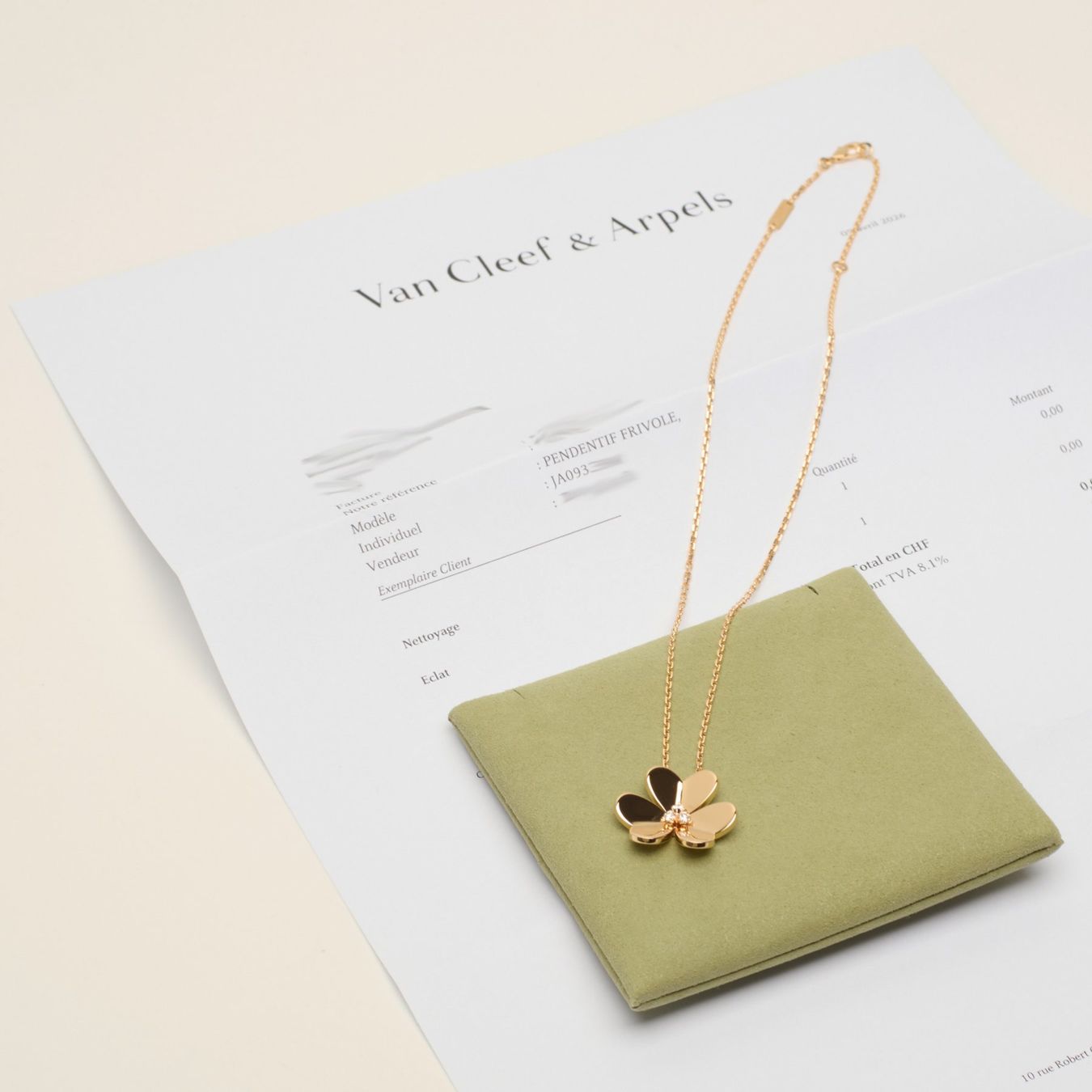 Van Cleef Catenine: Authentique Collier VAN CLEEF & ARPELS Frivole Large – Nuovo e nell'imballaggio originale da Carouge GE venduto da TLD 6