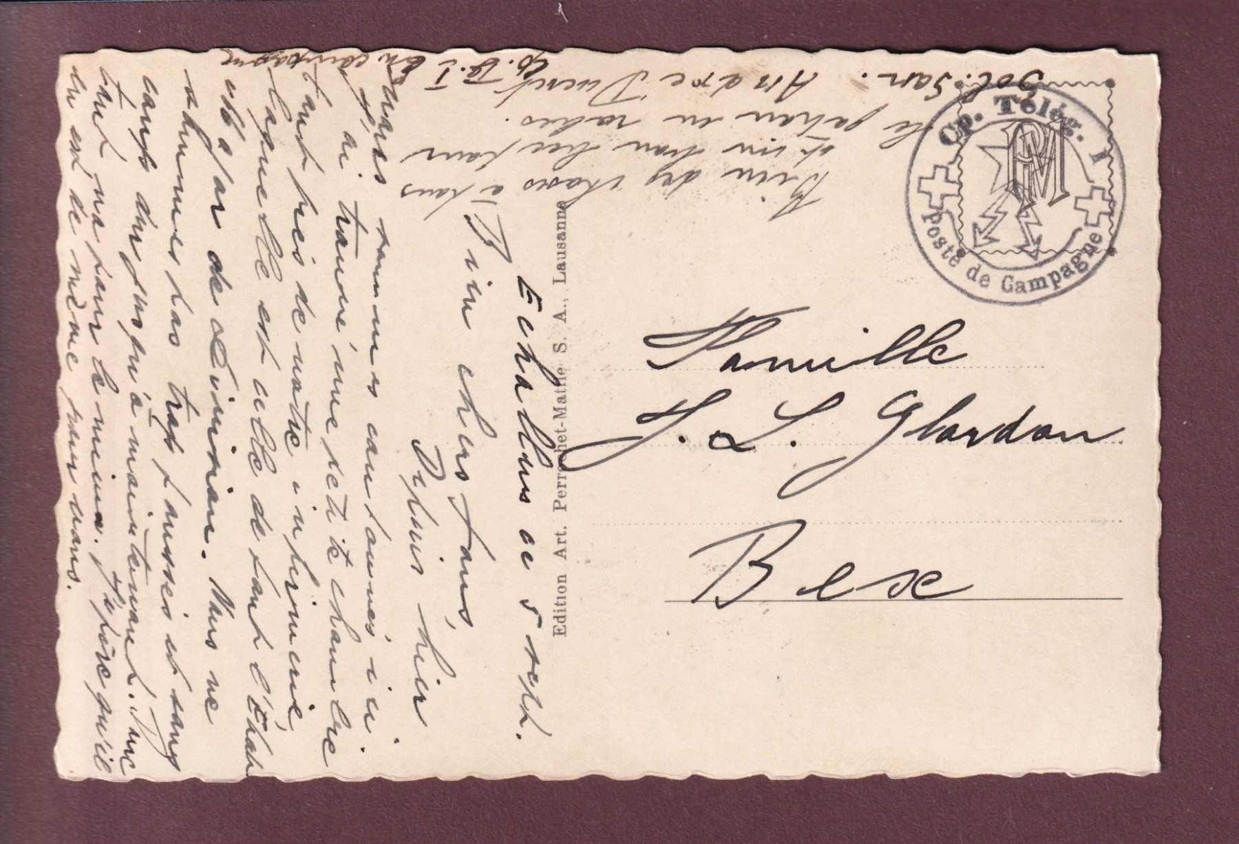 Cartoline postali: ECHALLENS - Eglise - Poste de campagne – Usato da Pully venduto da nicecards 1