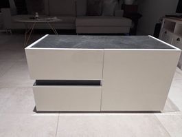 Sideboard weiss mit Steinoptik Platte gebraucht