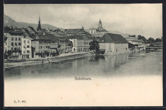 Ansichtskarten: AK Solothurn, Ortsansicht vom Wasser aus – Gebraucht aus Berlin von bartko-reher