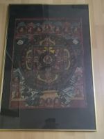Antike Thangka Buddha MeditationTibet Asien Thailand 66x51cm