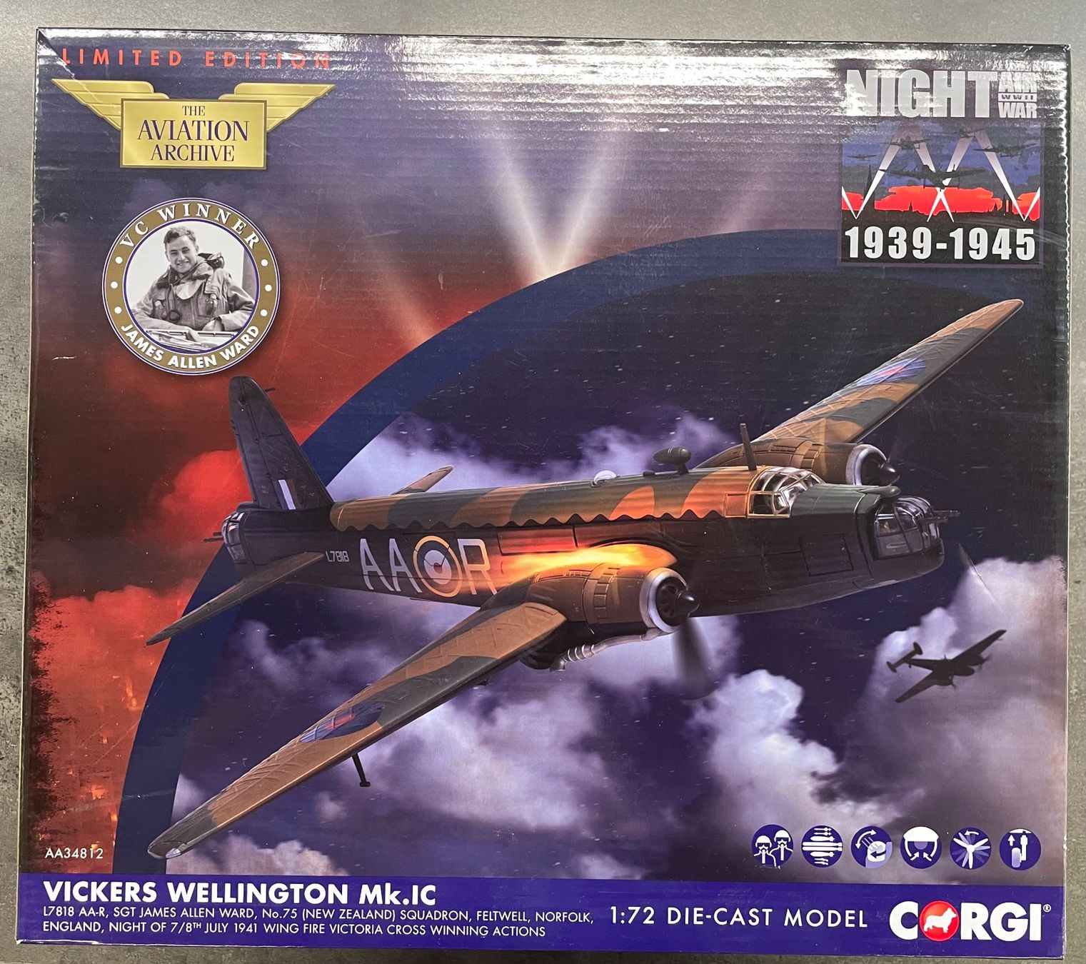 Corgi Toys Kit di modellismo & Modellini statici: Corgi AA34812 Vickers Wellington Mk.IC – Nuovo e nell'imballaggio originale da Sursee venduto da Toni-SpielSursee 1