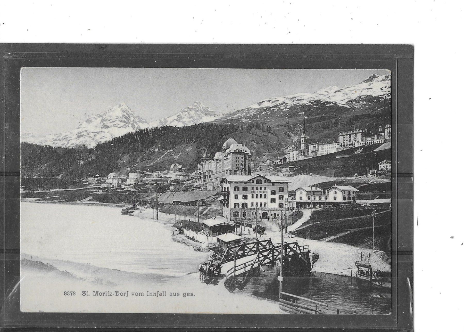 Cartoline postali: GR St.Moritz-Dorf 1906 vom Innfall aus gesehen – Usato da Schocherswil venduto da Wilare