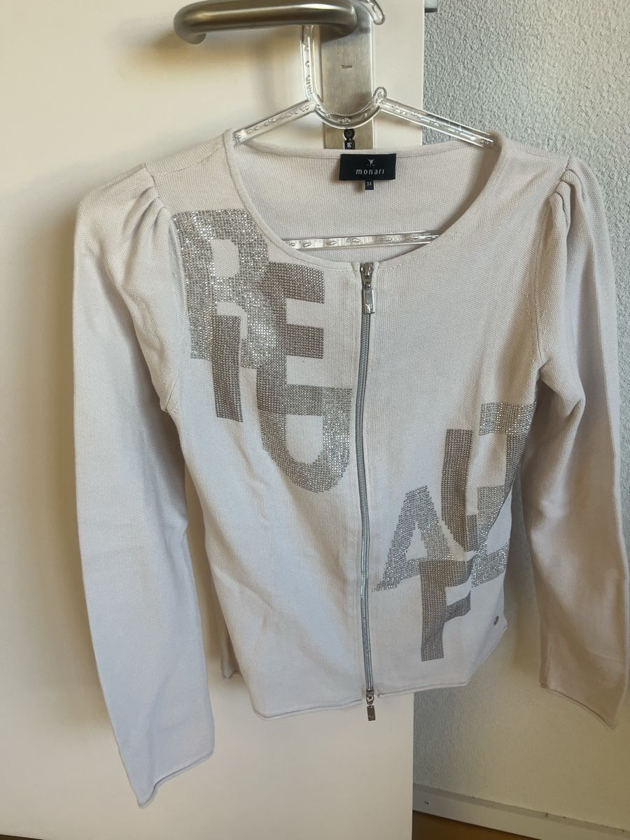 Monari Giacche: Monari Strickjacke mit Glitzer Gr. 34 – Usato da Bad Ragaz venduto da mfp29889