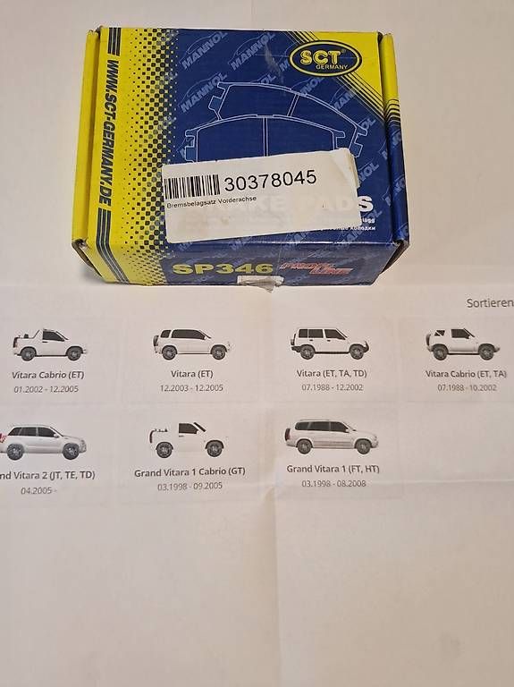 Tutti pezzi di ricambio auto: Suzuki Vitara Bremsklötze – Usato da Winterthur venduto da Zerocool02