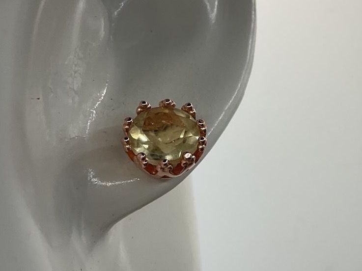 Ohrringe & -stecker: Ohrstecker SS rotvergoldet mit Lemon Quarz – Neu (gemäss Beschreibung) aus Luzern von S.Kern01