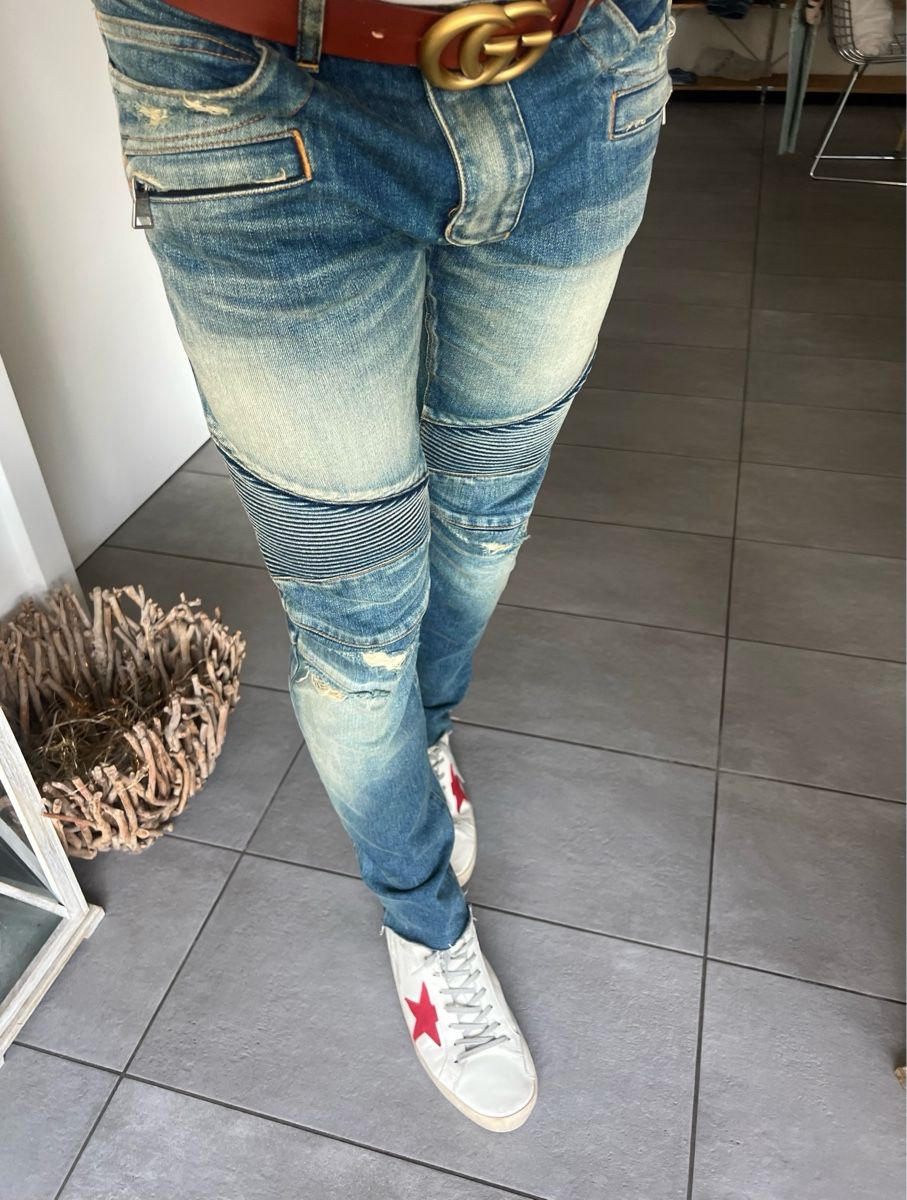 Balmain Jeans: Balmain Biker jeans uomo – Usato da Mendrisio venduto da fly_9wzx 1