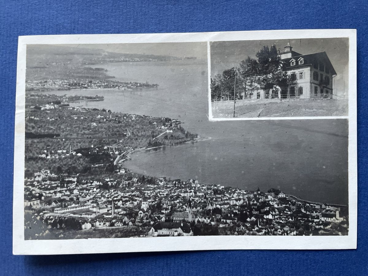 Cartoline postali: Alte Ansichtskarte Rorschach/Bodensee, Hotel Fünfländerblick – Usato da Neuhausen am Rheinfall venduto da Arielle55