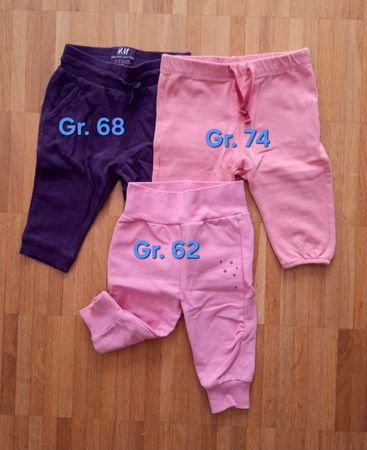 🩷💓💜 Set: 3 Baby-Höschen, lila, rosa, pink Gr. 62/68/74