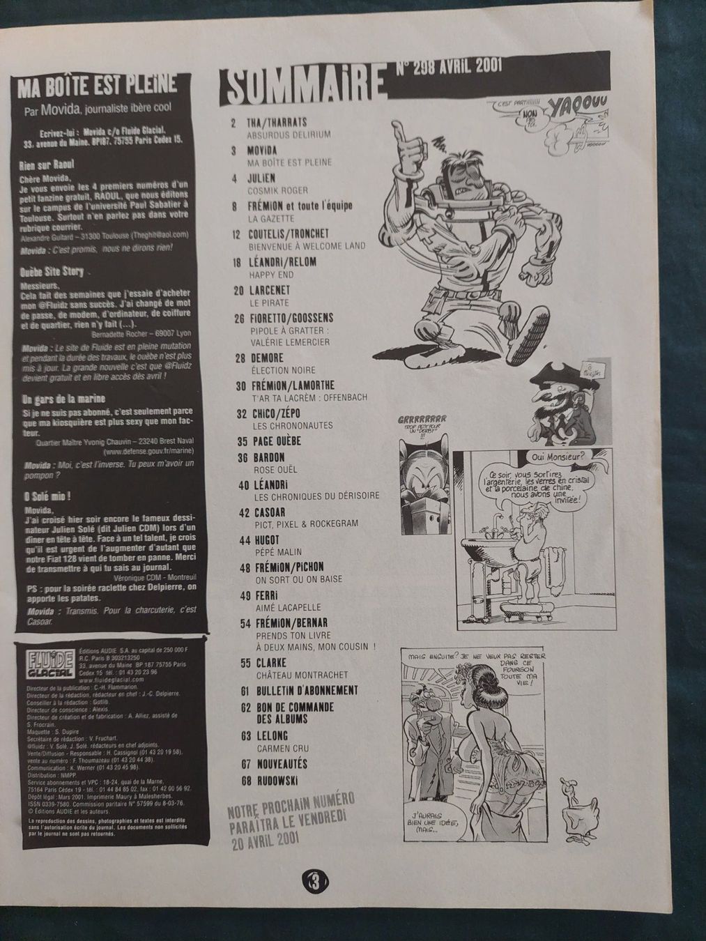 Fumetti: Fluide Glacial No 298 Avril 2001 BE+ – Usato da Genève venduto da Blu_BD 2