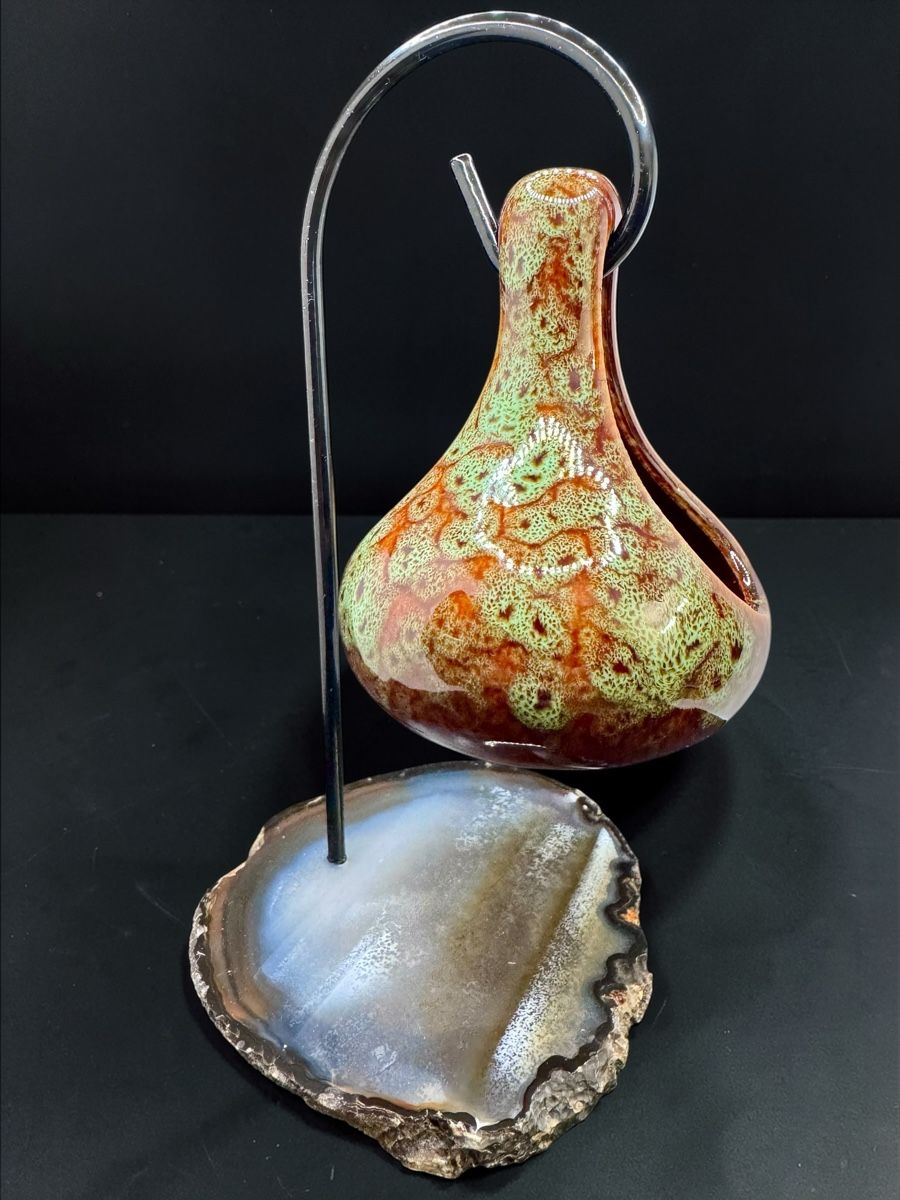 Minerali & Pietre curative: Duftlampe auf Achatplatte Nr. 4 – Nuovo e nell'imballaggio originale da Amden venduto da Energiearbeit.Laib