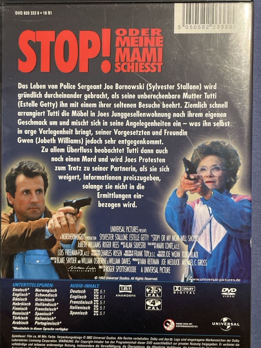 Tutti i DVDs: Stop! Oder meine Mami schiesst!  (1992) – Usato da Waldenburg venduto da Mimily33 1