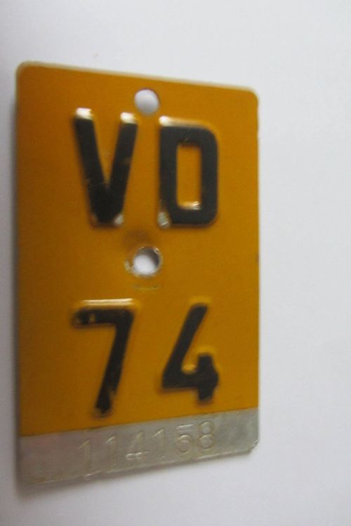 PLAQUE VD 1974 Kaufen auf Ricardo