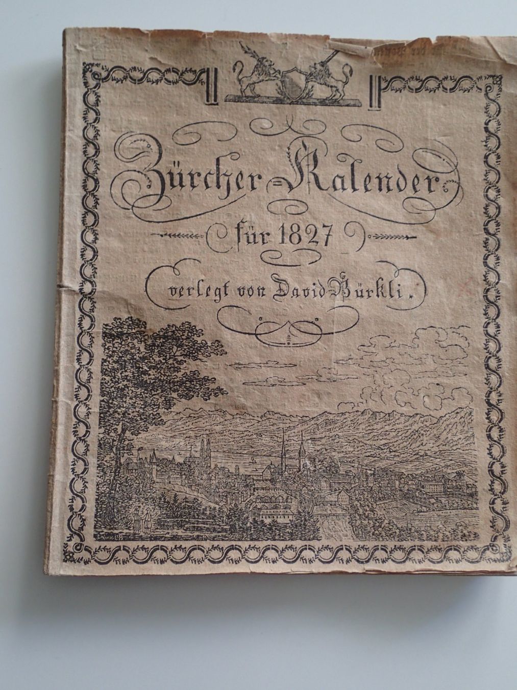Calendari: Zürcher Kalender 1827 – Usato da Allschwil venduto da Salus17