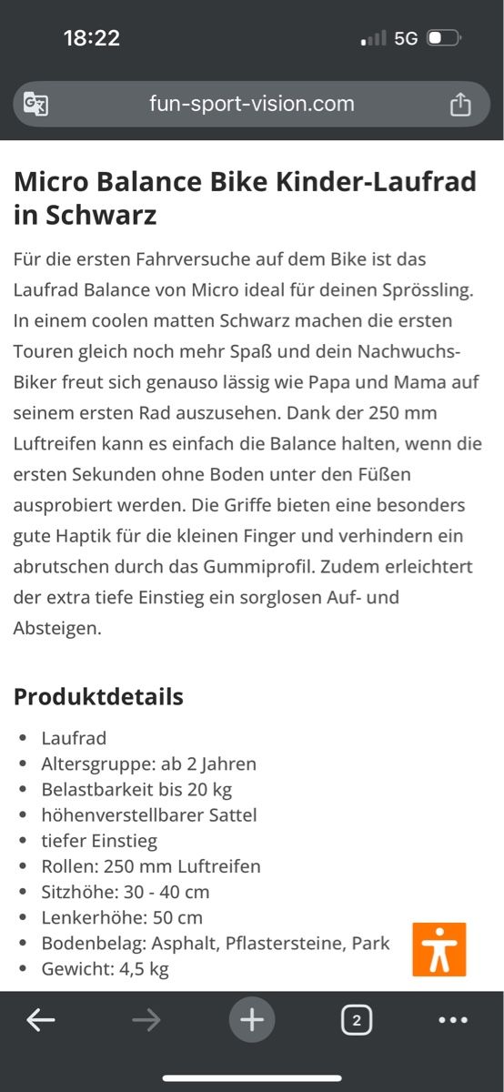 Micro Veicoli per bambini: Micro Balance Laufrad Schwarz – Usato da Dietikon venduto da helena_1800 4