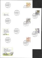 5 FDC 733/735/737/738/739 Teil-Serie Einzelmarken 10.3.1987