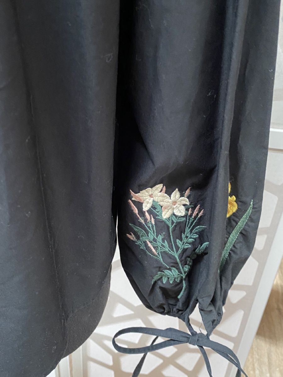 Tops: Great black poplin top with embroidery. S – Neu (gemäss Beschreibung) aus Grund b. Gstaad von PlageNeige 4