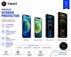Premium Panzerglas für iPhone 12/12 Pro/12 Pro Max/12 Mini