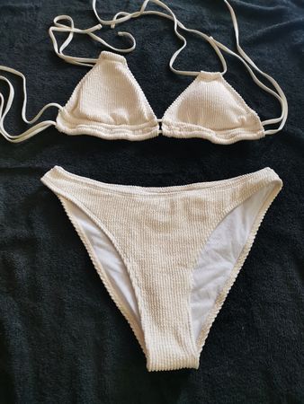 Bikini Gr.L, creme-farbig, modisch, Schnäppchen
