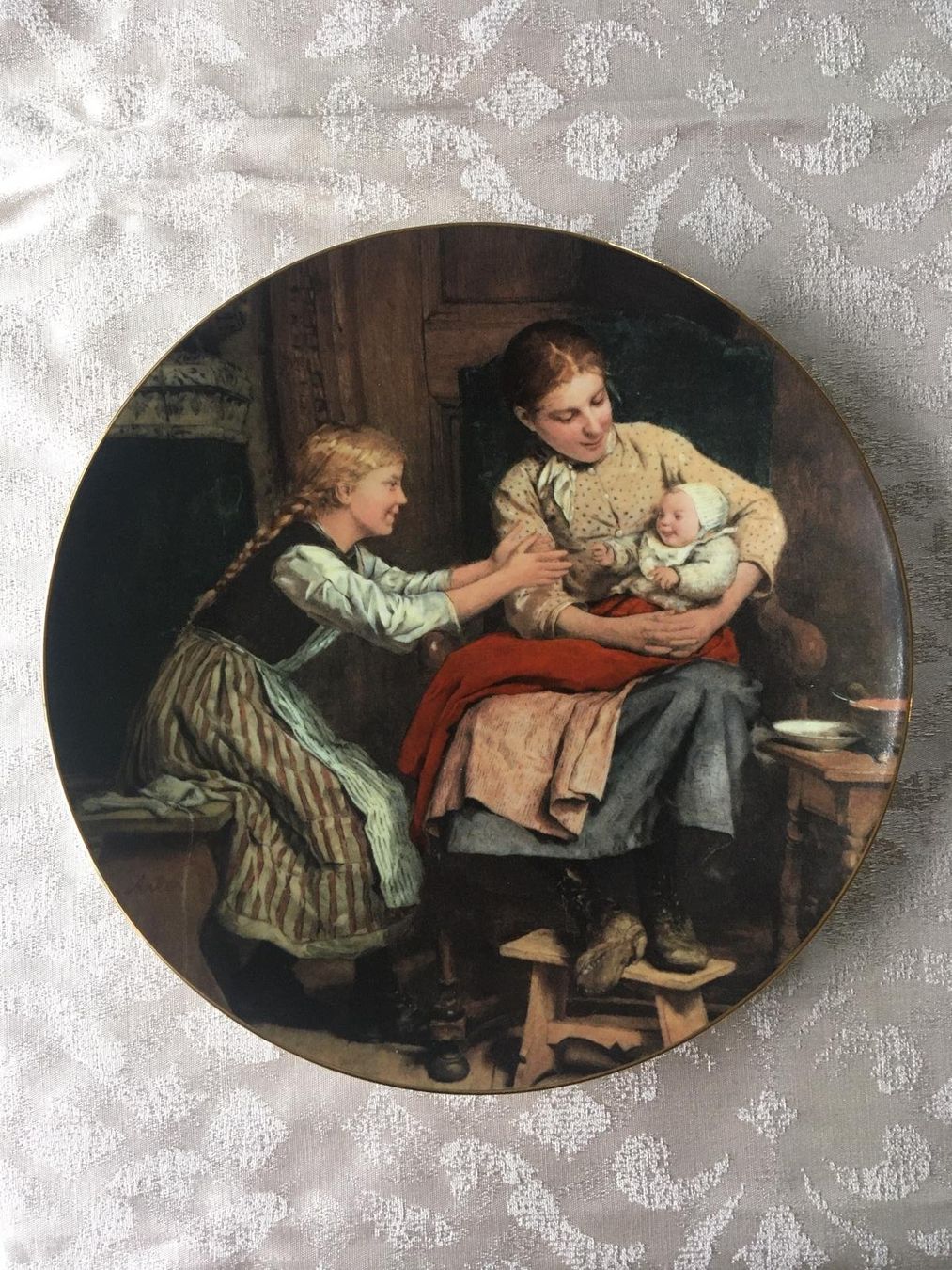 Piatti: Teller Albert Anker Das erste Lächeln – Nuovo (secondo la descrizione) da Zürich venduto da Ozeanix