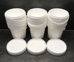 15 Stück Eimer mit Deckel 1,0 L lebensmittelecht