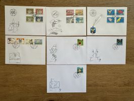 Liechtenstein - 7x BOTSCHAFTEN FDC‘s Top Erha