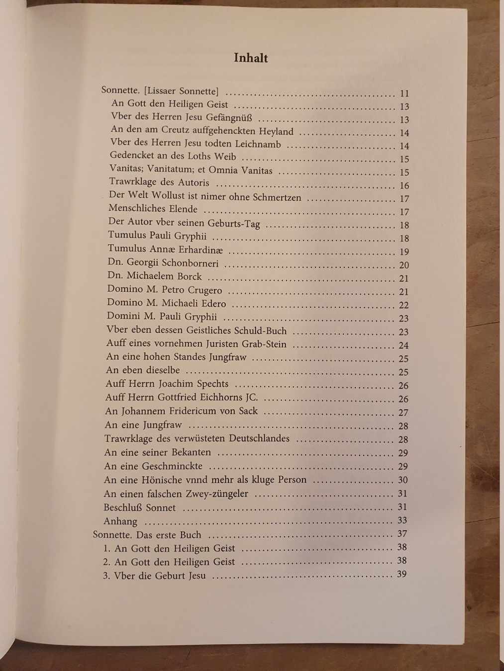 Libri: Sonette Andreas Gryohius Hoffenberg – Usato da Zürich venduto da loosebone 1
