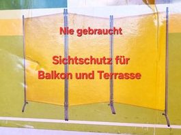 Trennwand Sichtschutz Balkon Terrasse 3-teilig neu!