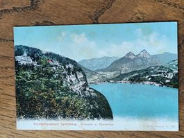 Alte PK / Kuretablissement Seelisberg Gelaufen 1907