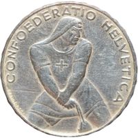 Schweiz Bundesmünze 5 Franken 1939 Laupen