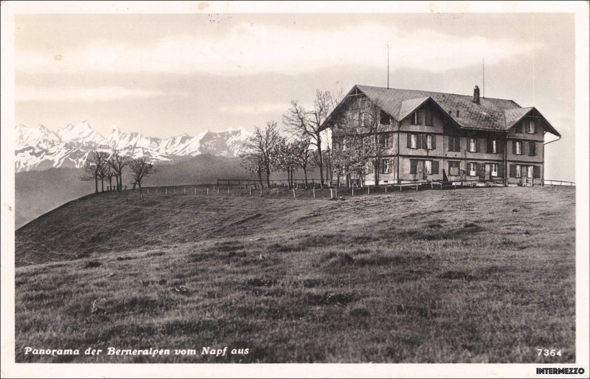 Cartoline postali: Pension Hotel Napf mit Berneralpen – Usato da Basel venduto da intermezzo12