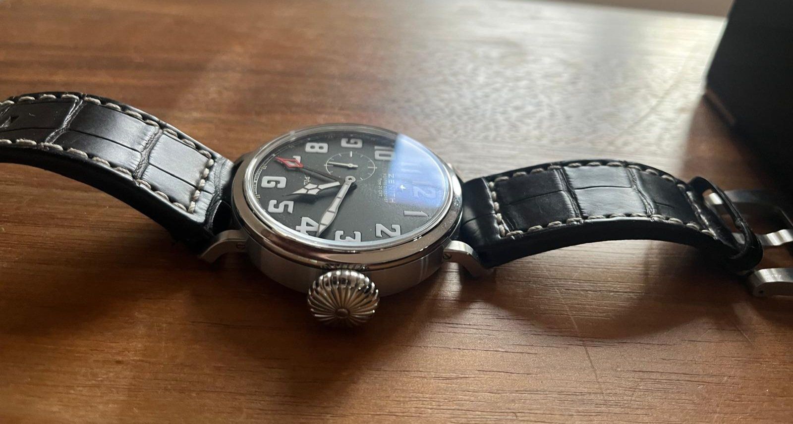 Zenith Orologi: Pilotenuhr von Zenith,  Modell: Pilot Aeronef – Usato da Bettlach venduto da Kastanie.26 1