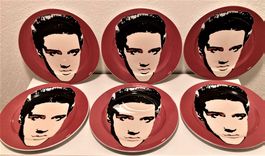 6 iSHONi Teller Platzteller - ELVIS - Porzellan Langenthal