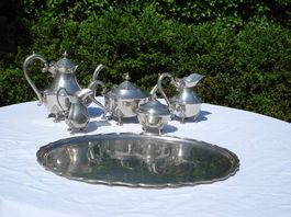 Vintage Service aus Britannia-Metall von Dixon & Sons