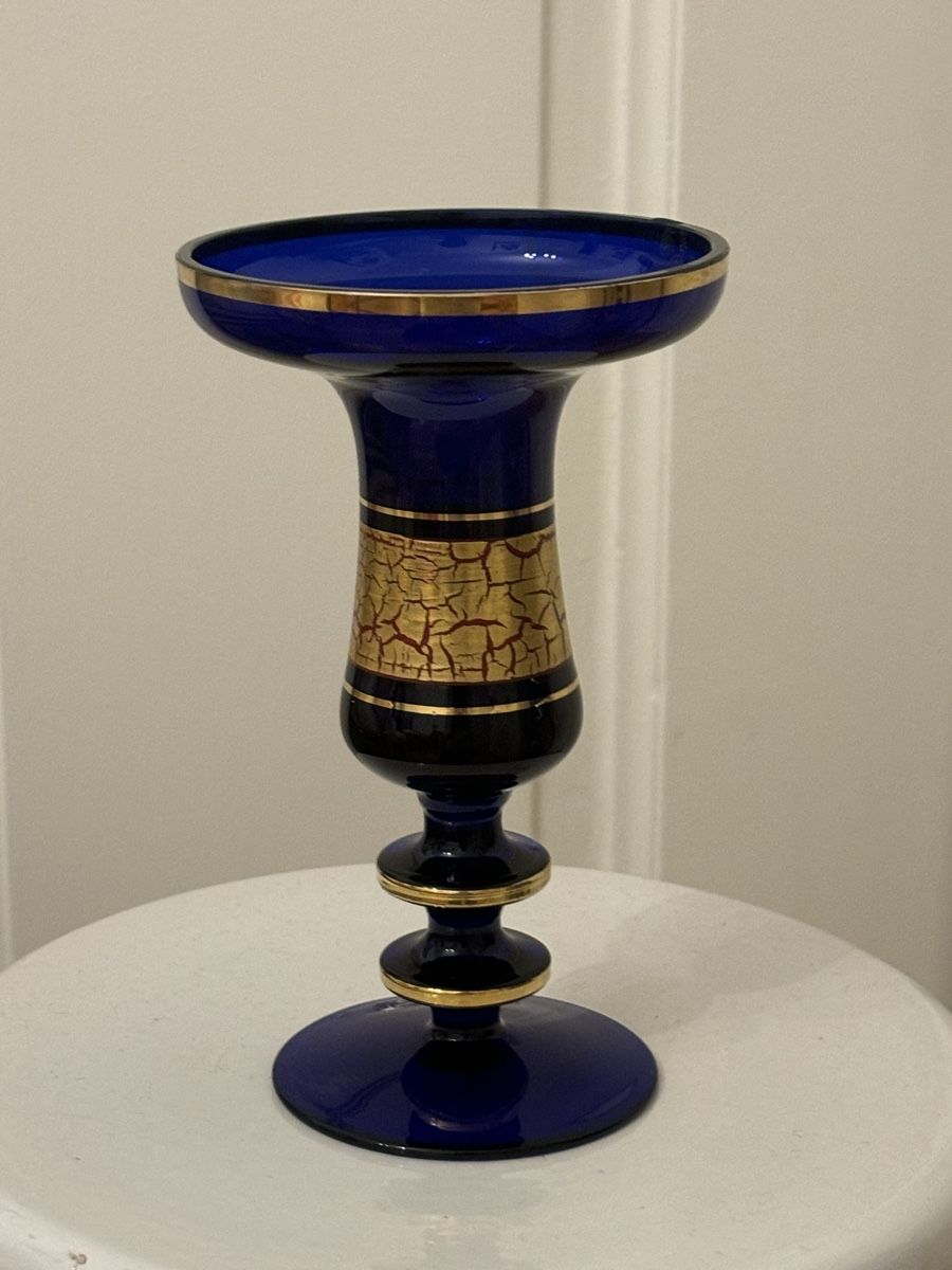 Portacandele: Bougeoir vintage Barthmann bleu et or – Usato da Genève venduto da ati_tj8f 6