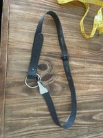 Ceinture femme Ulla Popken cuir noir.   105 cm comme neuve