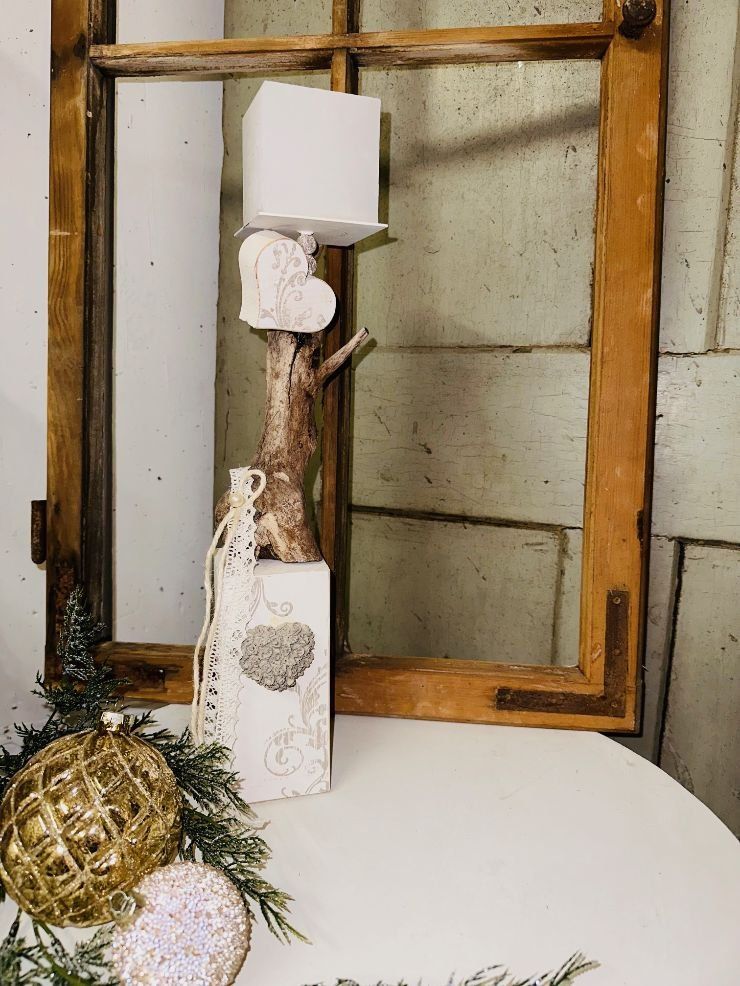 Kerzenständer: Wunderschöne Shabby Chic Holz Kerzenständer mit Schwemmholz – Neu (gemäss Beschreibung) aus Fällanden von LetiRobi 3