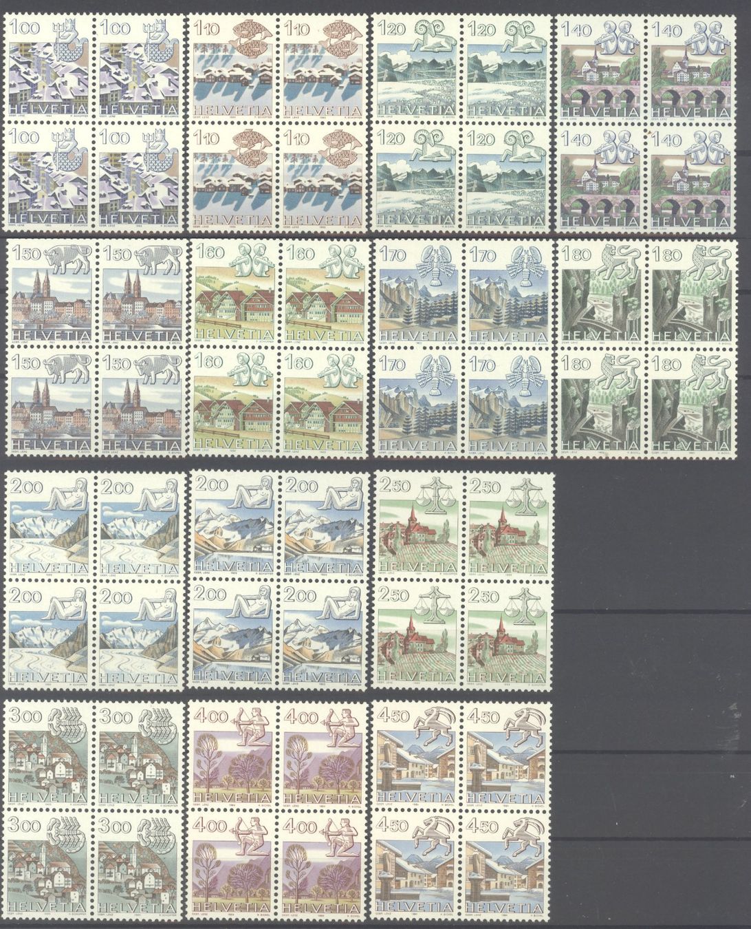Tutti i francobolli: 1982–1986, Tierkreiszeichen ** – Usato da Willisau venduto da Vollstempel
