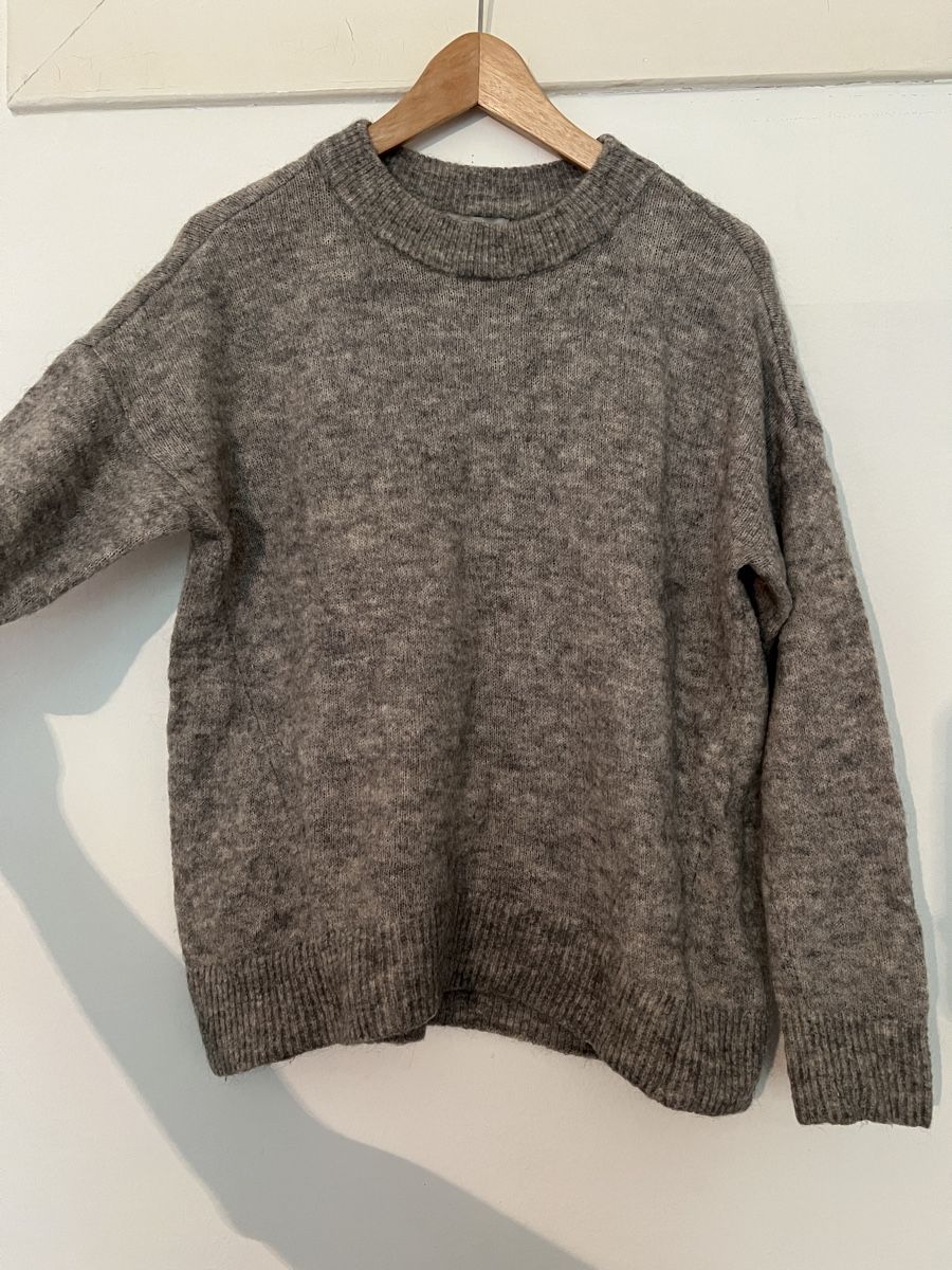 Maglioni & Felpe: Warmer Pullover, grau meliert, Mohair-Mix – Usato da Basel venduto da evaelette