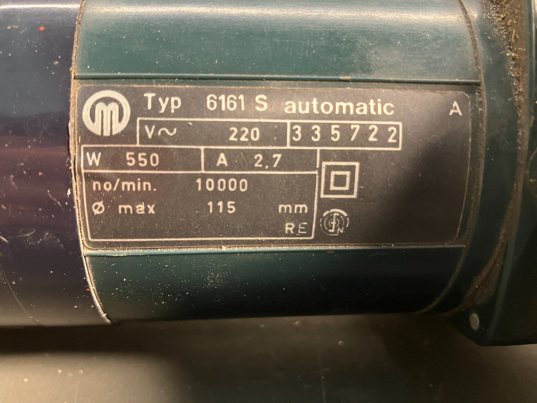 Metabo Schleifen & Polieren: METABO 6161S automatic - Winkelschleifer 550W ab 1.- – Gebraucht aus Lichtensteig von Buy24International 6