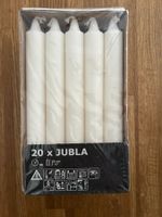 Neu, nicht benutzt: 20x elegante weisse Kerzen (19cm hoch)