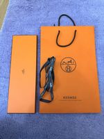 Hermès Tie Box and Bag Set: Iconic Orange, NEW